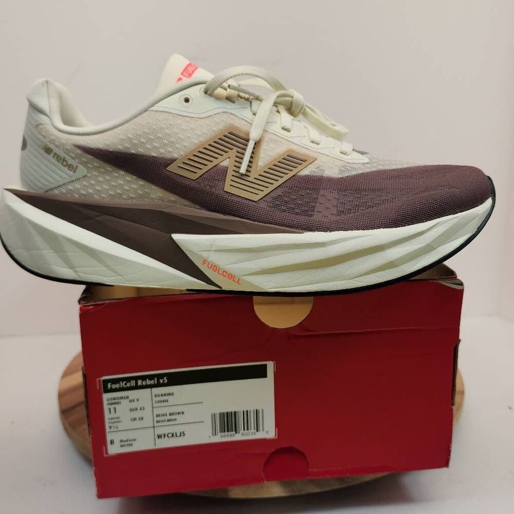 New Balance FuelCell Rebel v5 Angora Earth Shadow Women's Size 11